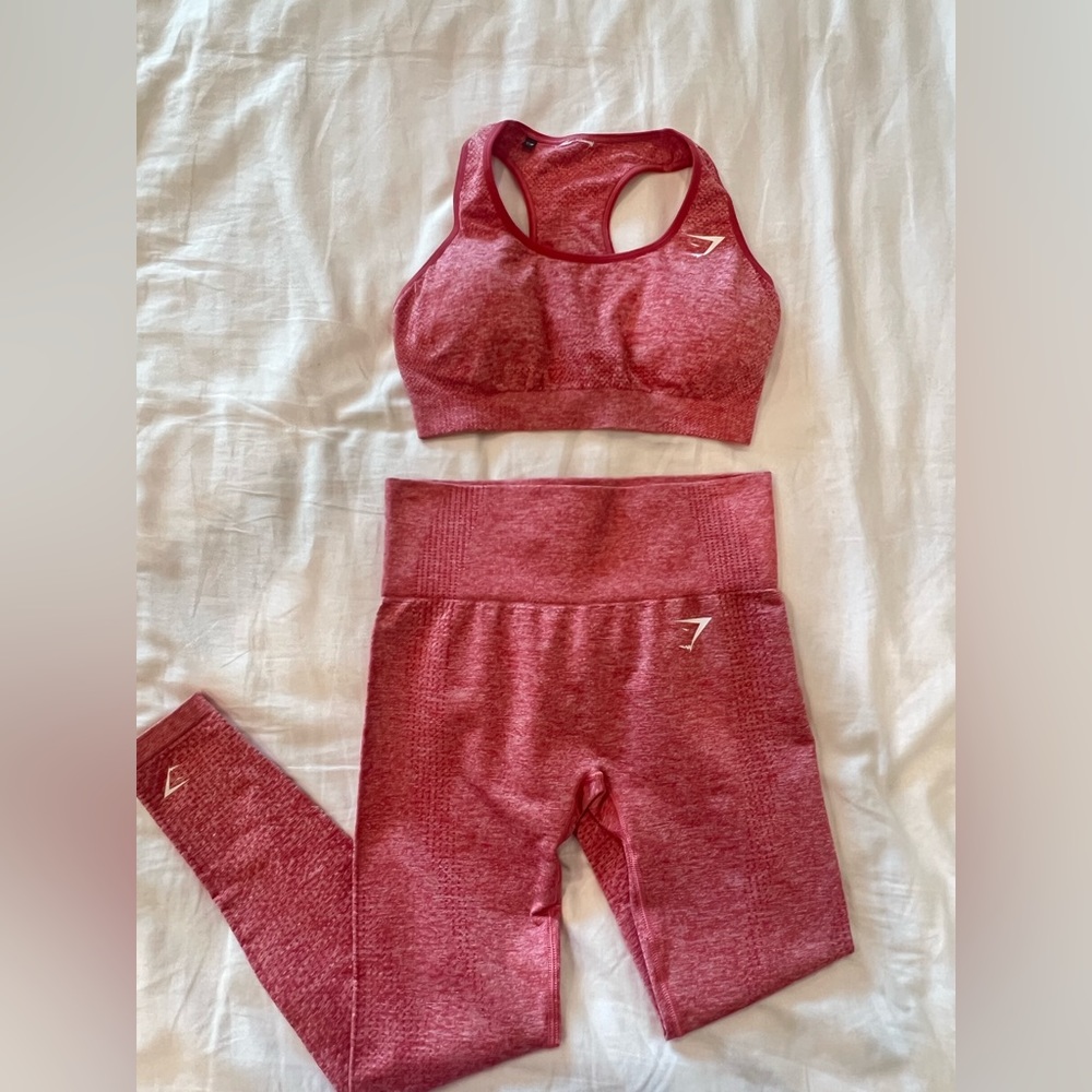 Pink Gymshark Vital Seamless Workout Set